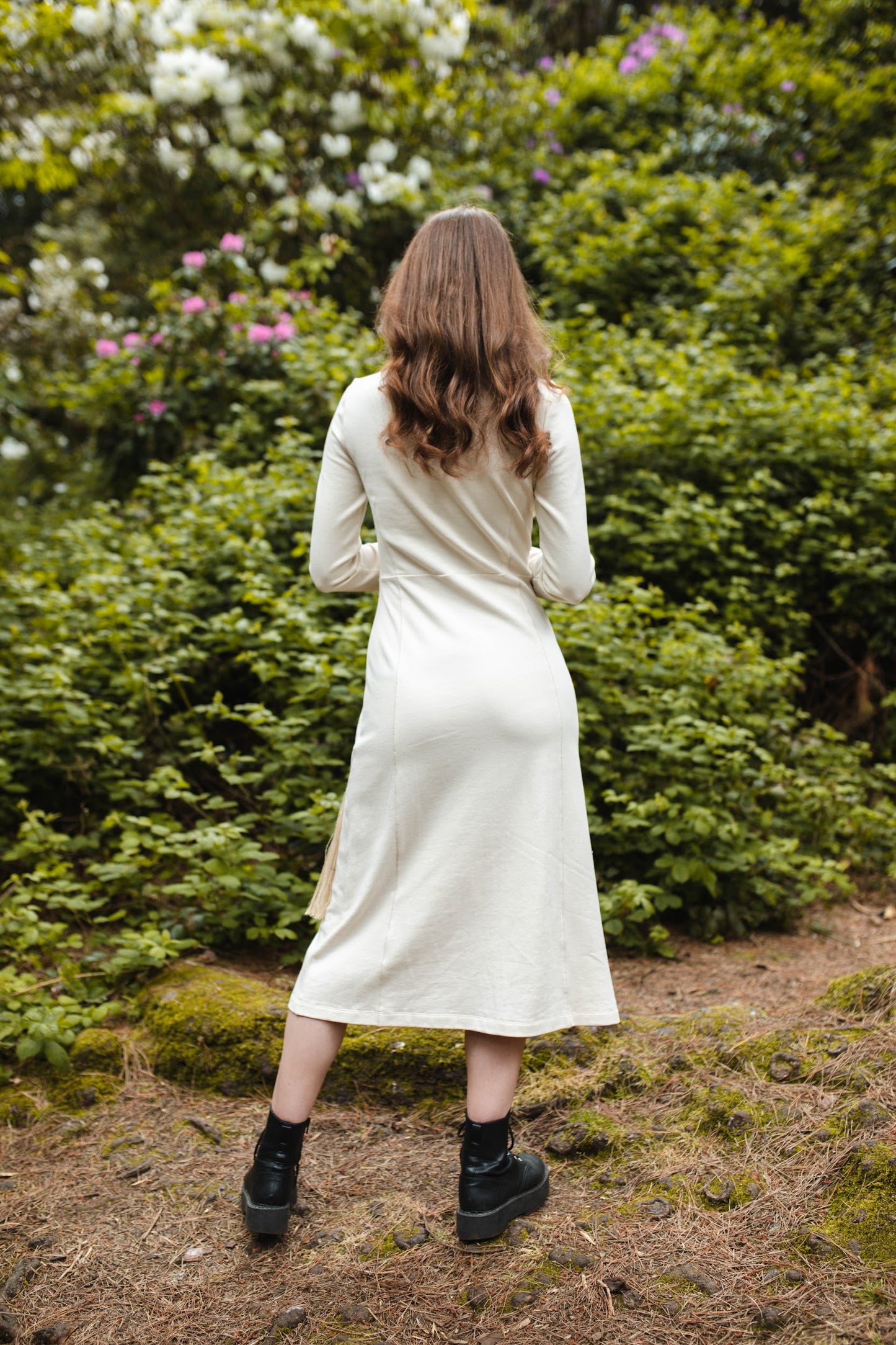Organic Dress with Hand Knitted Pockets