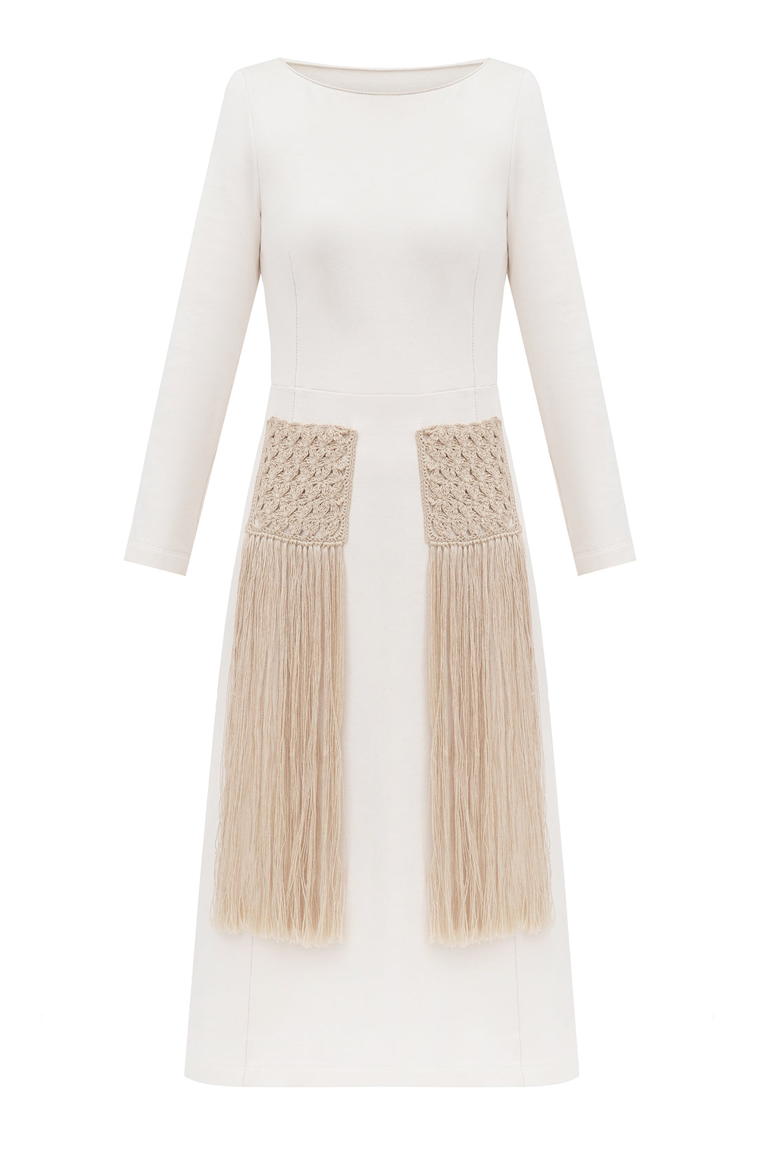 Organic Dress with Hand Knitted Pockets