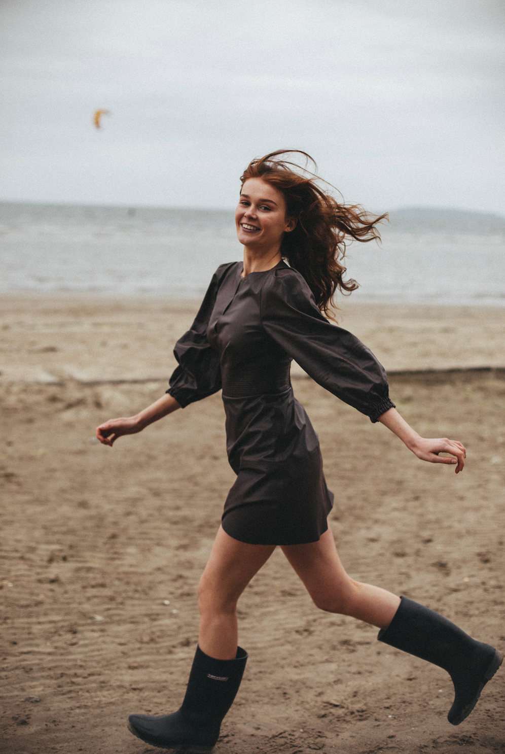 Long Sleeve Organic Vegan Leather Dress