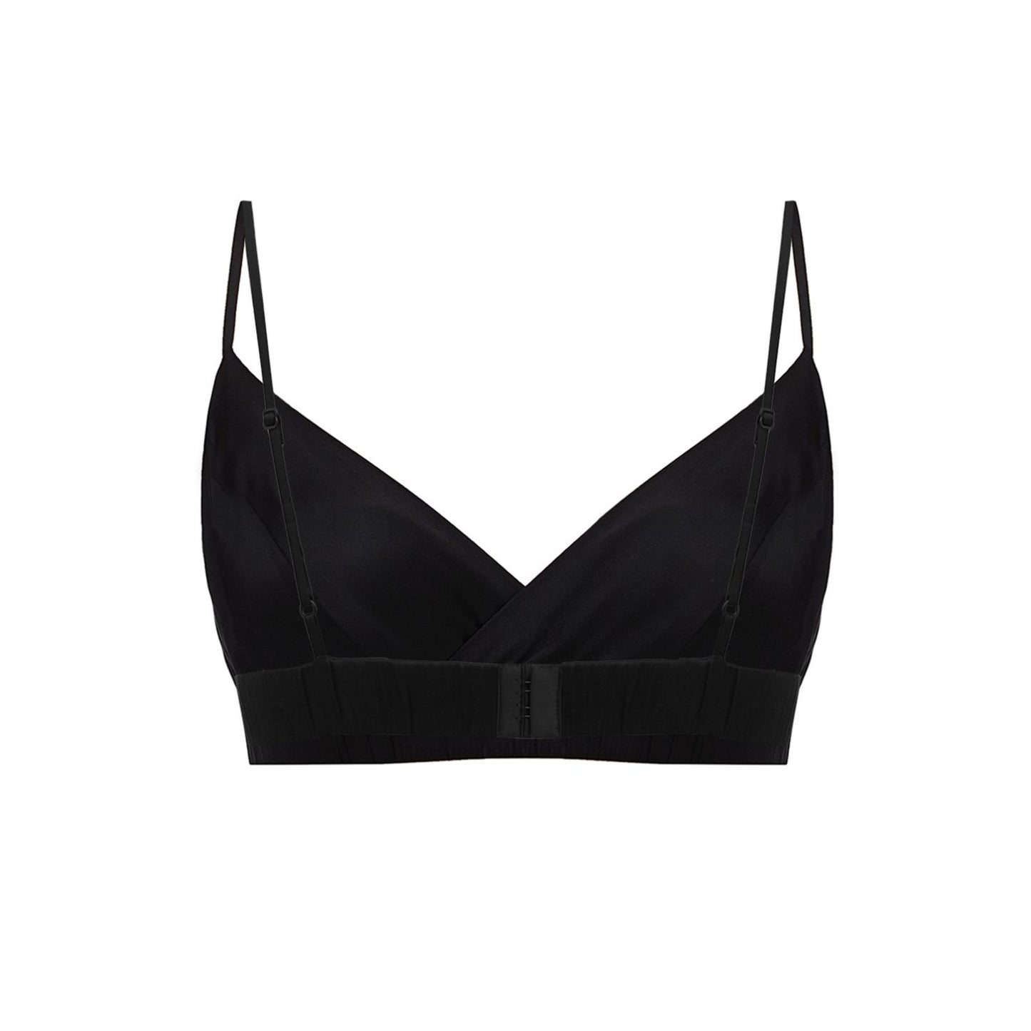 Black Organic Peace Silk Bra