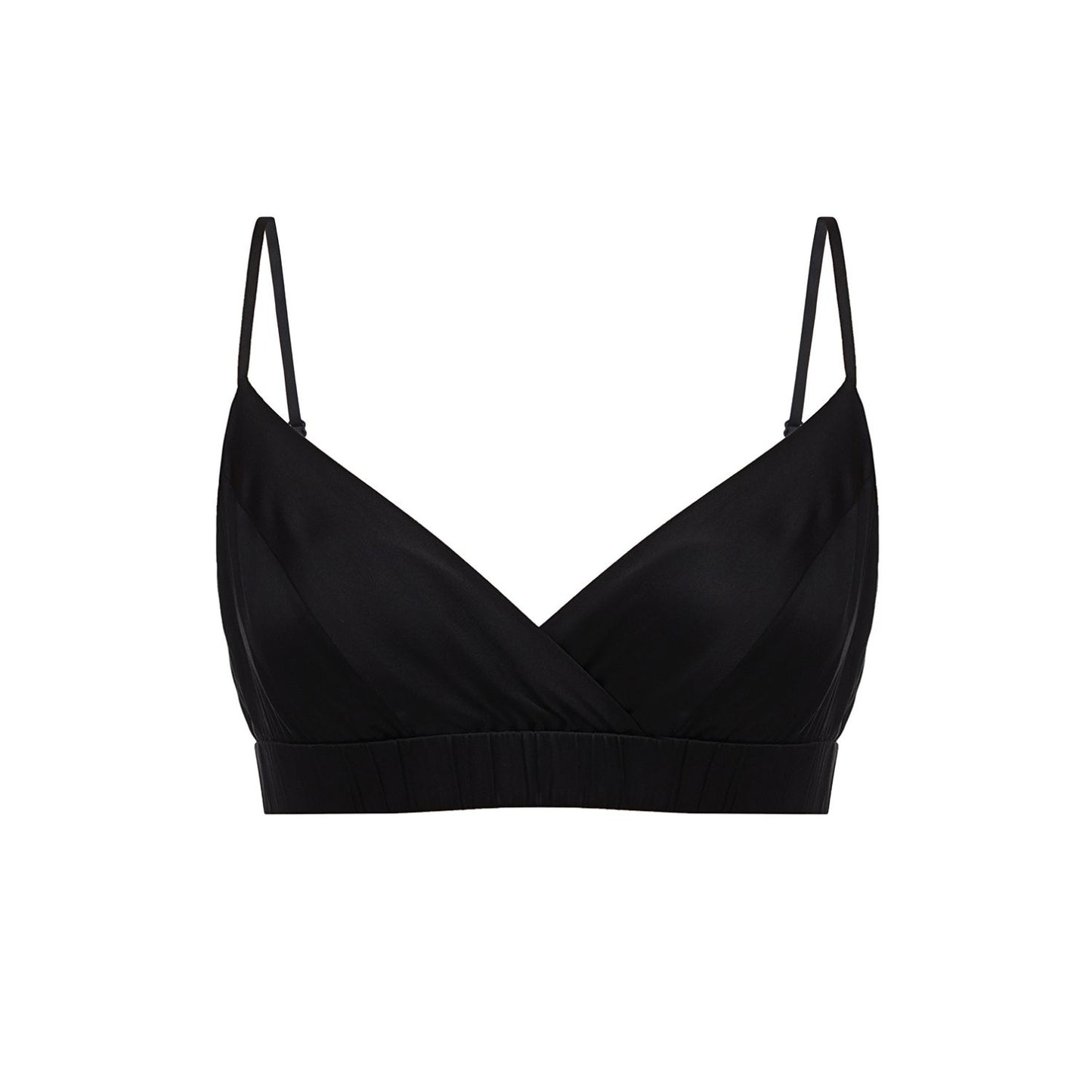 Black Organic Peace Silk Bra