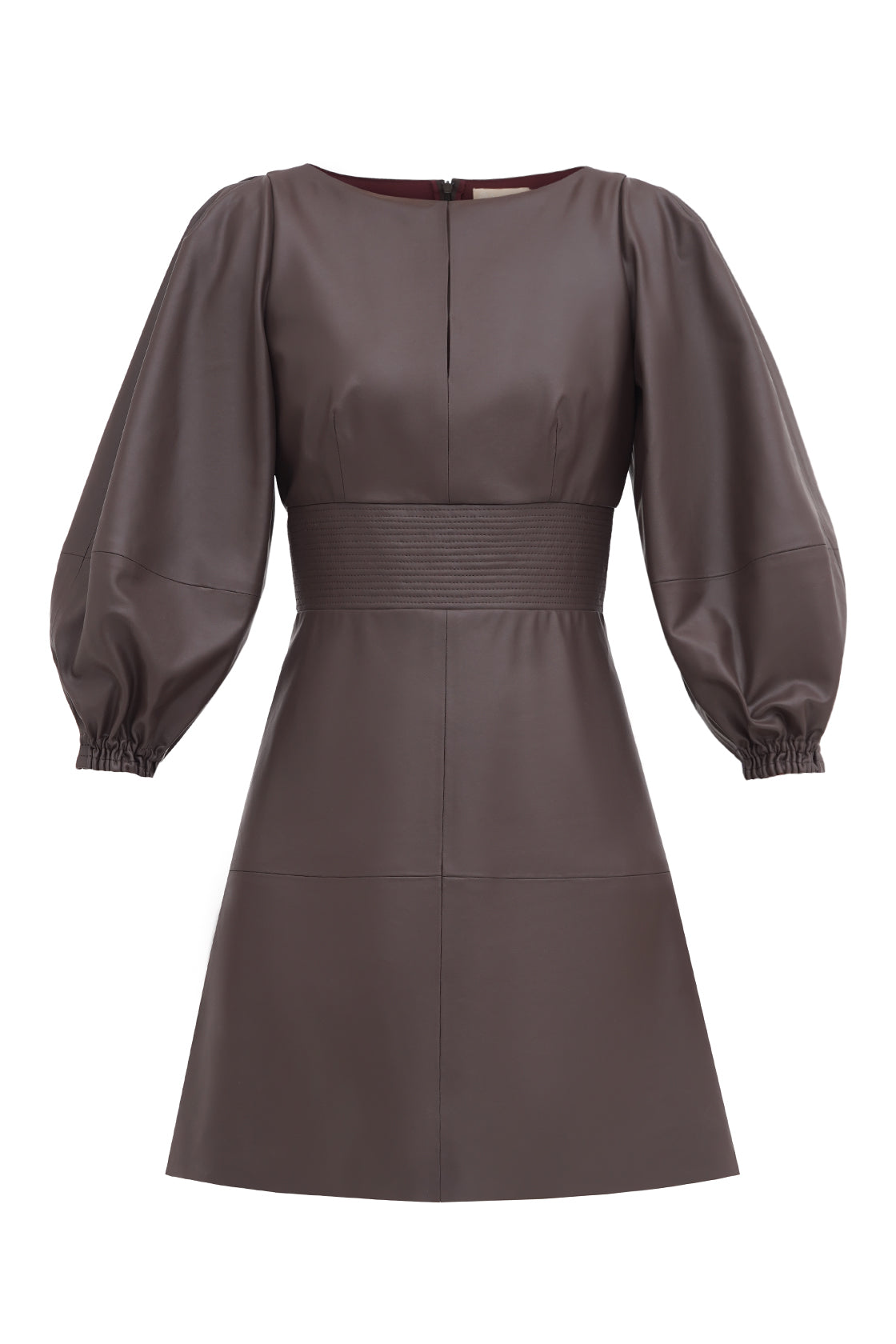 Long Sleeve Organic Vegan Leather Dress